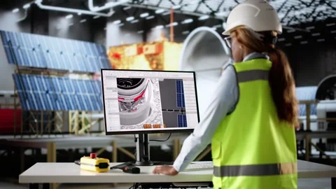 Engineer Using 3D CAD Design Software Stock Footage 309953584