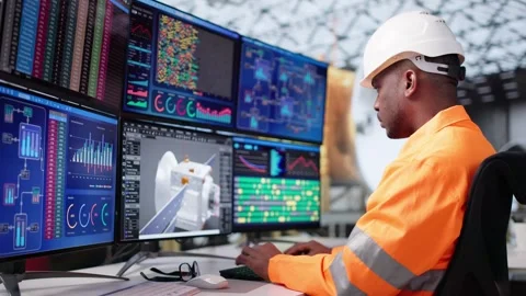 Engineer Using 3D CAD Design Software Stock Footage 311182388