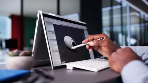 Engineer Using 3D CAD Software Stock Footage 294726063