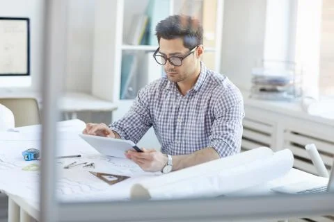 Engineer Using Digital Tablet Stock Photos