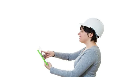 Engineer using pc tablet Stock Photos