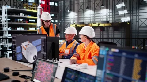Engineer Using SCADA Software Stock Footage 318318758
