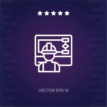 Engineer vector icon Stock Illustration