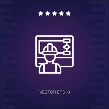 Engineer vector icon Stock Illustration