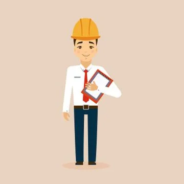 Engineer Vector Illustration Stock Illustration