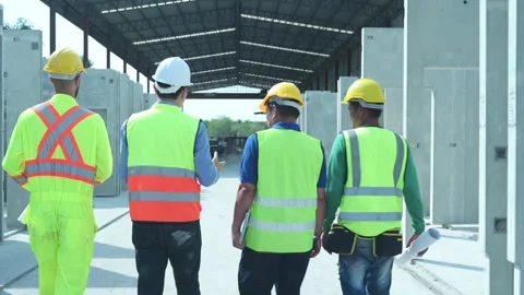 Engineer a visit to the construction site. Stock Footage 255352690