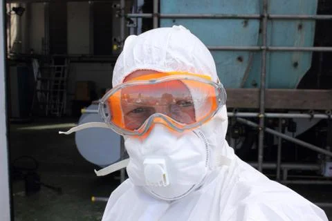 An engineer wearing his ppe Stock Photos