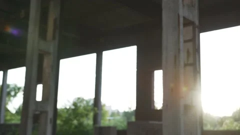 Engineer wearing a protective mask put on a white helmet at a hazardous facility Stock Footage 138494910