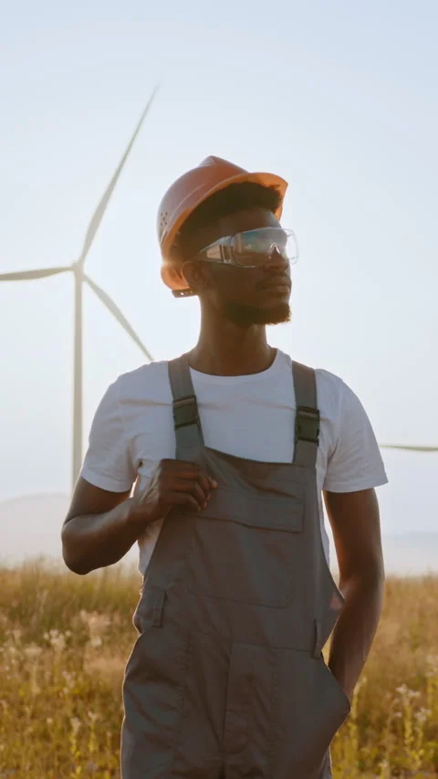 Engineer at Wind Turbine Stock Footage 318680667