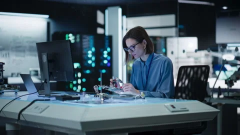 Engineer work on Circuits Stock Footage 256046516