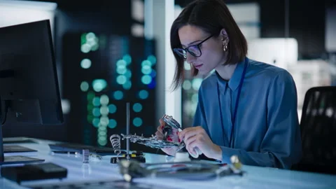 Engineer work on Circuits Stock Footage 256046528