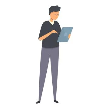 Engineer work icon cartoon vector. System computer 库存插图