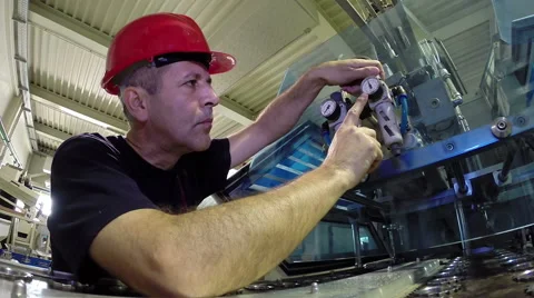 Engineer at Work in a Manufacturing Plant Stock Footage 51139947