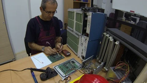 Engineer at Work in the Office Stock Footage 96269391