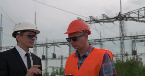 Engineer to work on a power plant Stock Footage 67466589