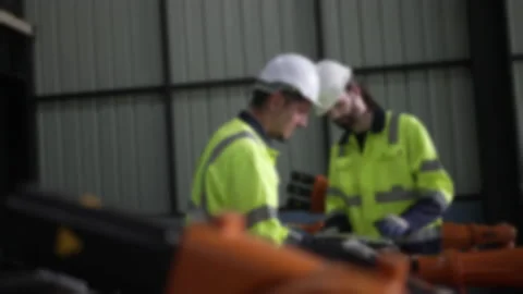 Engineer work at robotic arm factory. Stock Footage 239699801