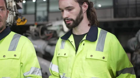 Engineer work at robotic arm factory. Stock Footage 244562314