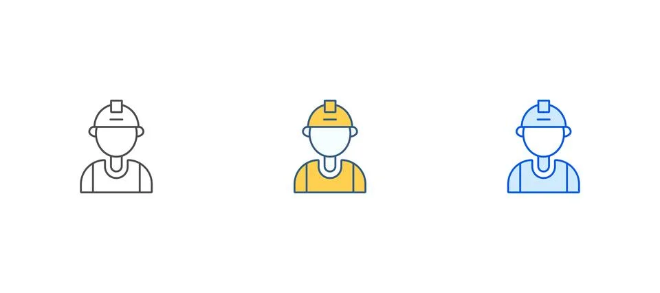 Engineer work vector icon set. Maintenance by technician and construction w.. Stockillustratie