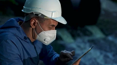 Engineer worker checking water quality of river. Wastewater treatment test Stock Footage 168765072