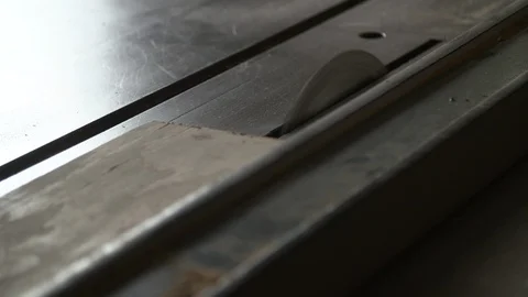 Engineer worker cutting wood with table saw in shipyard Stock Footage 116513687