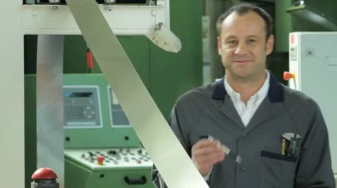 Engineer worker facility look 4 Stock Footage 11899643