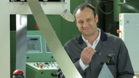 Engineer worker facility look 6 Stock Footage 11899646