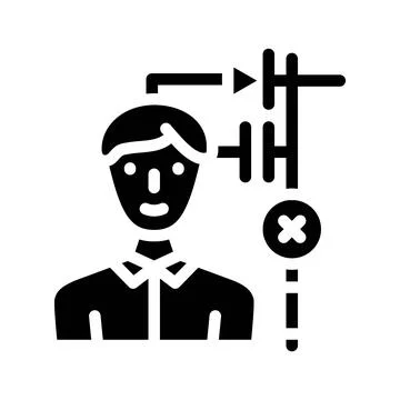 Engineer worker glyph icon vector illustration black 스톡 일러스트