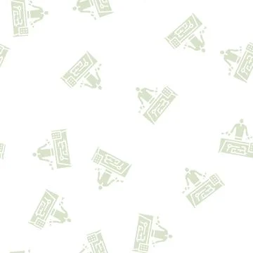 Engineer worker glyph seamless pattern 스톡 일러스트