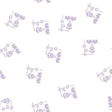 Engineer worker glyph vector seamless pattern black 스톡 일러스트