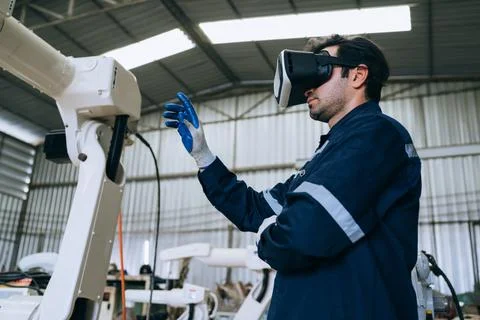 Engineer worker with industrial technology Foto stock