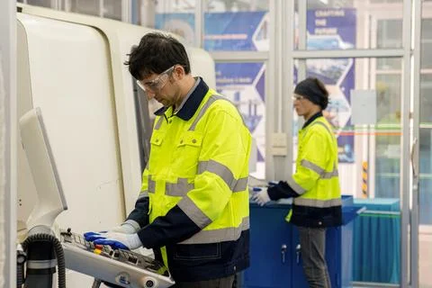 Engineer worker Industrial,Warehouse. Stock Photos