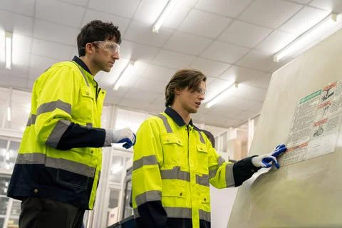 Engineer worker Industrial,Warehouse. Stock Photos
