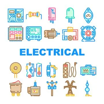 Engineer worker industry icons set vector Stock Illustration