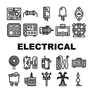 Engineer worker industry icons set vector Illustrazione stock