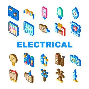 Engineer worker industry icons set vector Illustrazione stock