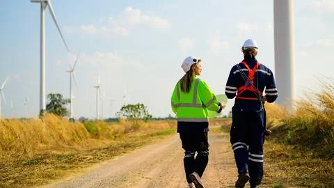 Engineer working with confident. Worker outdoor working. Mega project Stock Photos