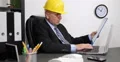 Engineer Working Day in Company Office Room Reading Report and Texting on Laptop 4k or 4k+ Resolution