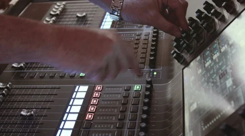 Engineer Working With Digital Audio Console 動画素材 58155918