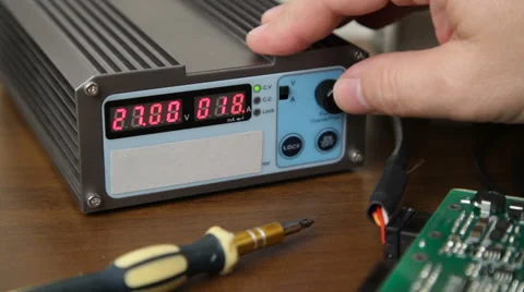 Engineer working with electronic devices Stock Footage 66001711