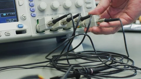 Engineer Working With Electronic Devices Stock Footage 104230014