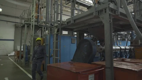 Engineer working in factory Stock Footage 106322042