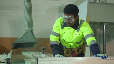 The engineer working at modern manufacturing factory. Stock Footage 239768645