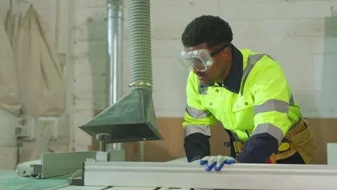 The engineer working at modern manufacturing factory. Stock Footage 239769771