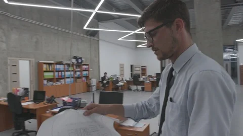 Engineer working on a project Stock Footage 118680615