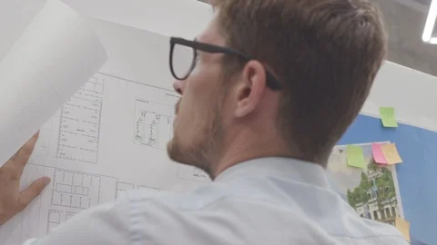 Engineer working on a project Stock Footage 118680635