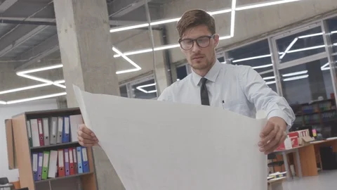 Engineer working on a project Stock Footage 118680637