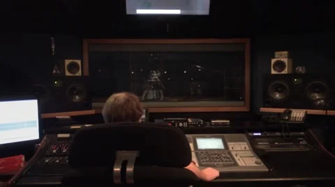 Engineer working at recording studio Stock Footage 54746562