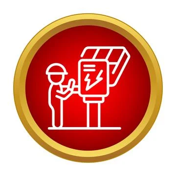 Engineer working on solar panel power station Stock Illustration