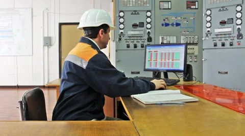 Engineer Works On Computer Stock Footage 8659520