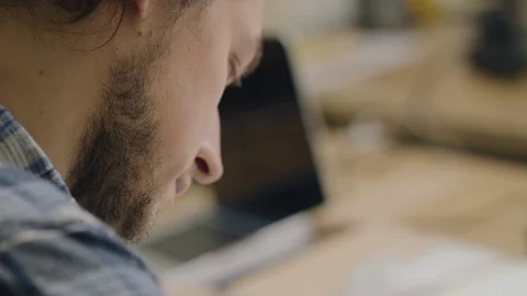 Engineer Works In The Office. Close-up. Stock Footage 104794385